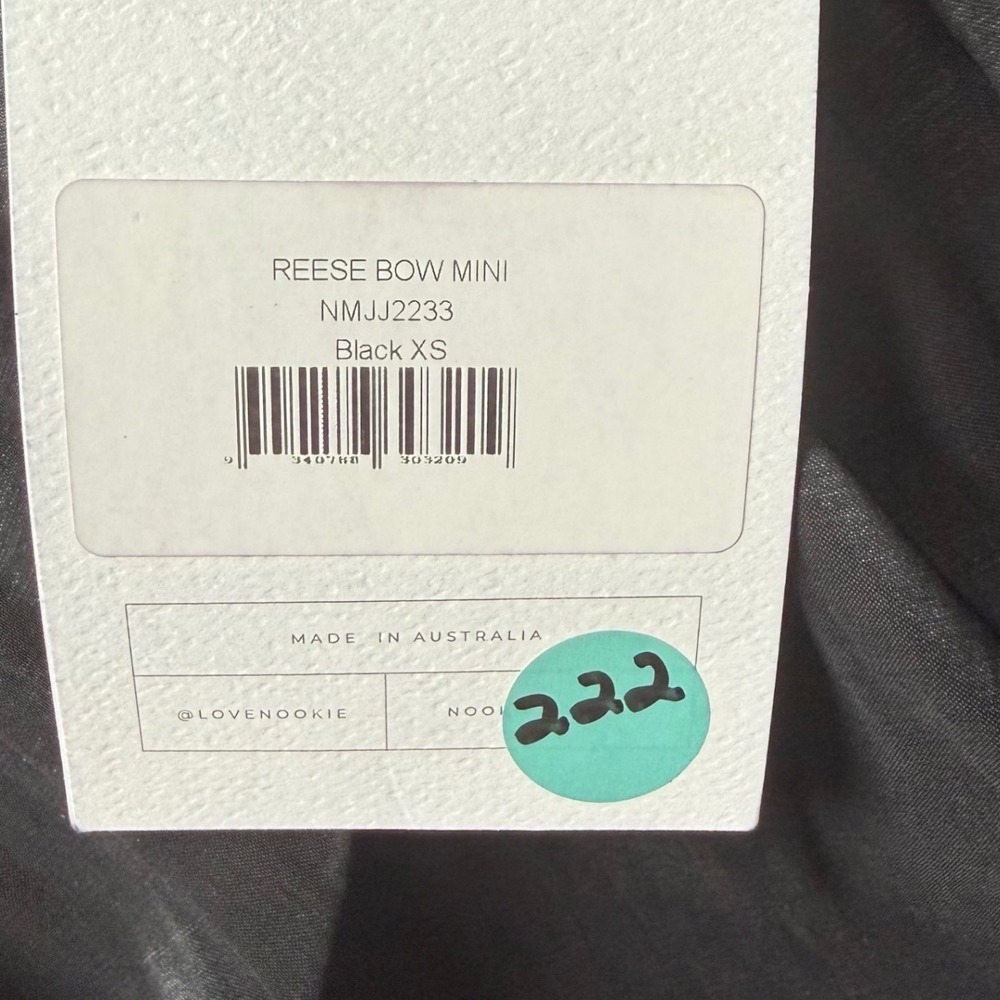 Nookie Reese Bow Mini Dress Black Strapless Boned Bodice NWT Wedding Guest Event - Picture 7 of 11